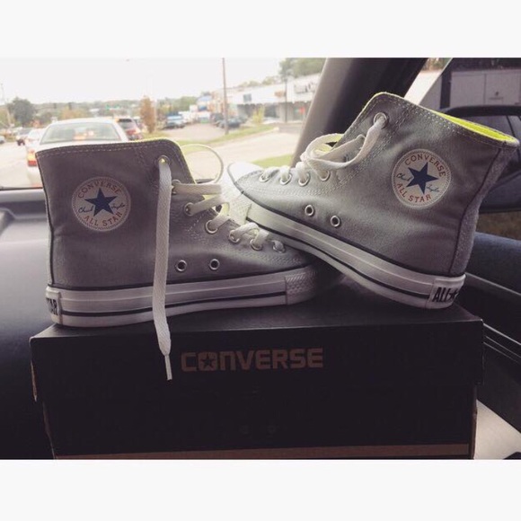 Converse Shoes Gray High Top Converse Poshmark